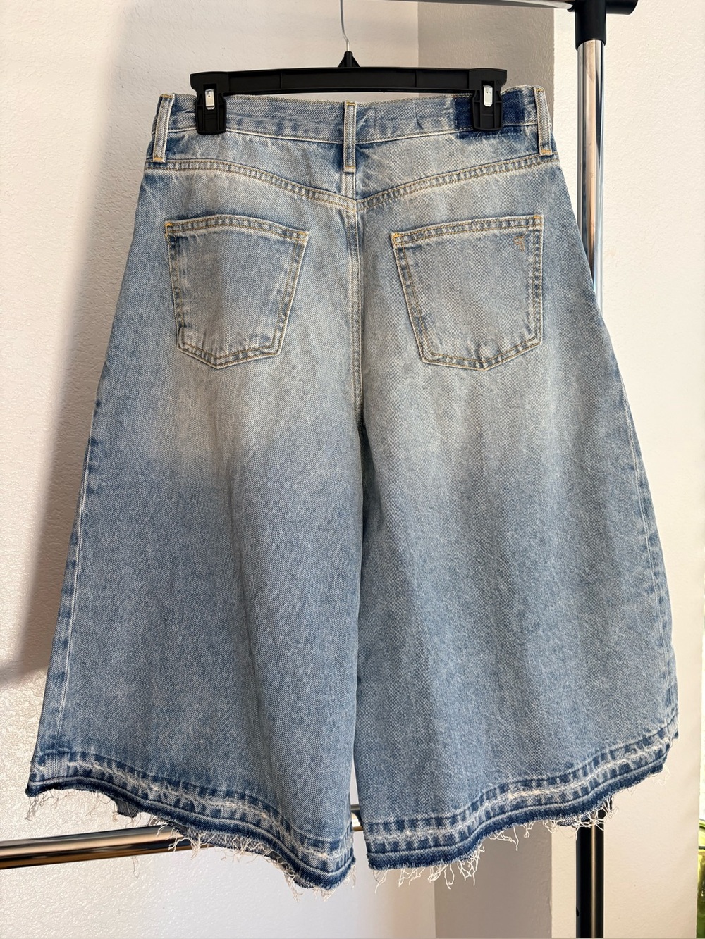 Pilcro Pleated Culotte Wide-Leg Denim Shorts NWOT by Anthropologie, SZ 28 - Picture 8 of 8